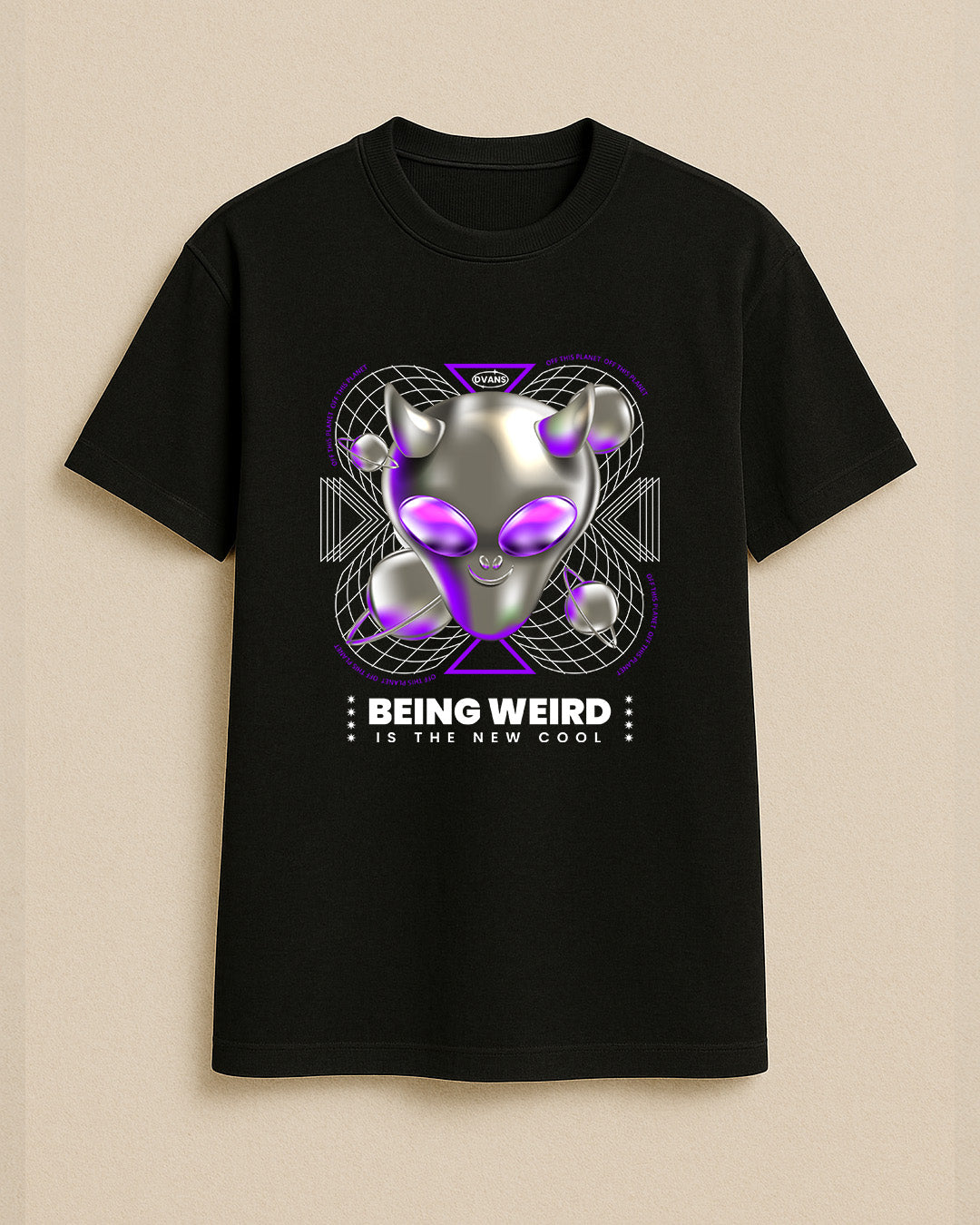 Being Weird Is the New Cool" – Alien Graphic T-Shirt
