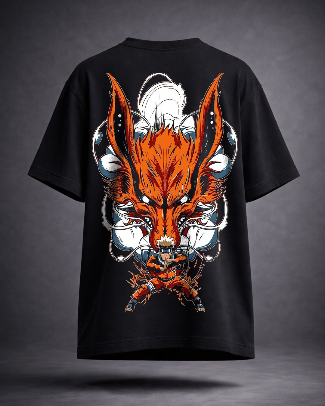 Nine-Tails Naruto Anime Graphic Oversized T-Shirt