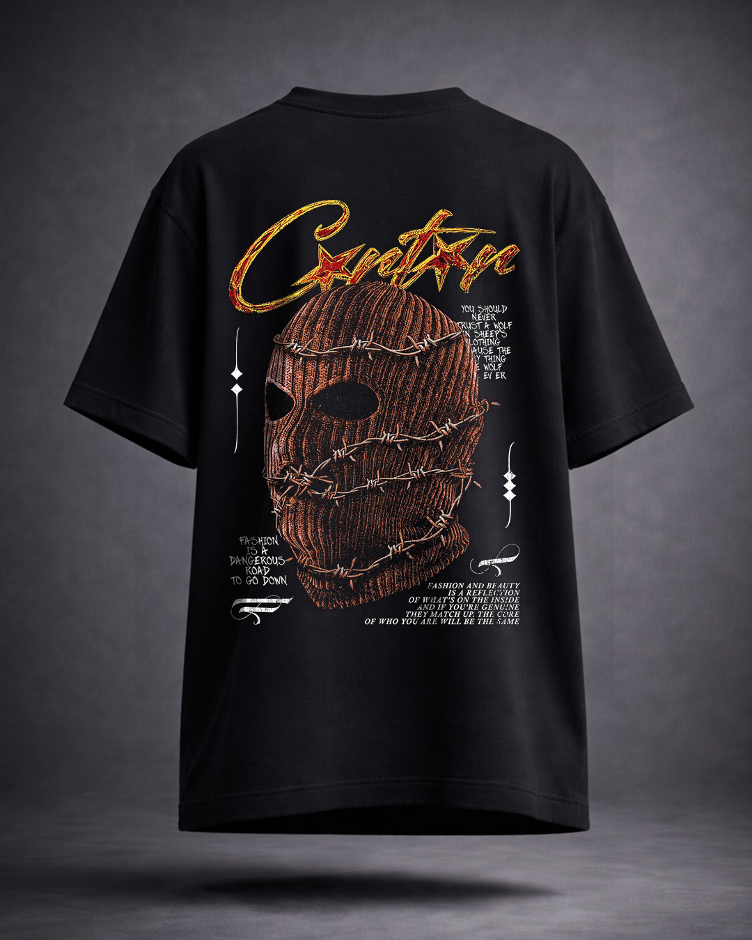 Cobra Mask Streetwear Graphic Oversized T-Shirt
