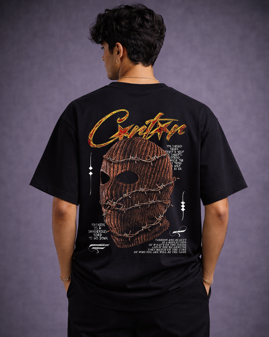 Cobra Mask Streetwear Graphic Oversized T-Shirt