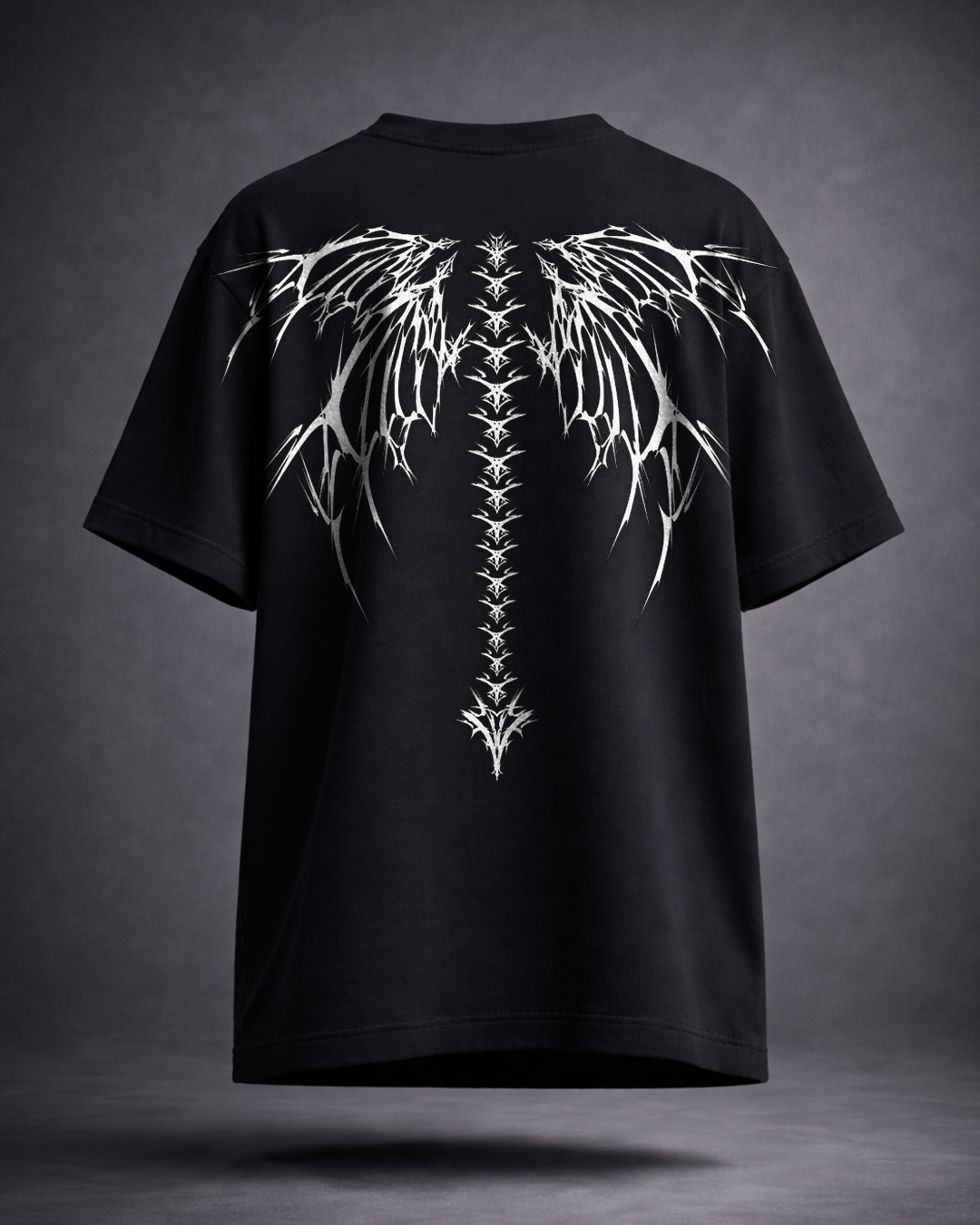 Dark Angel Wings Graphic Oversized T-Shirt