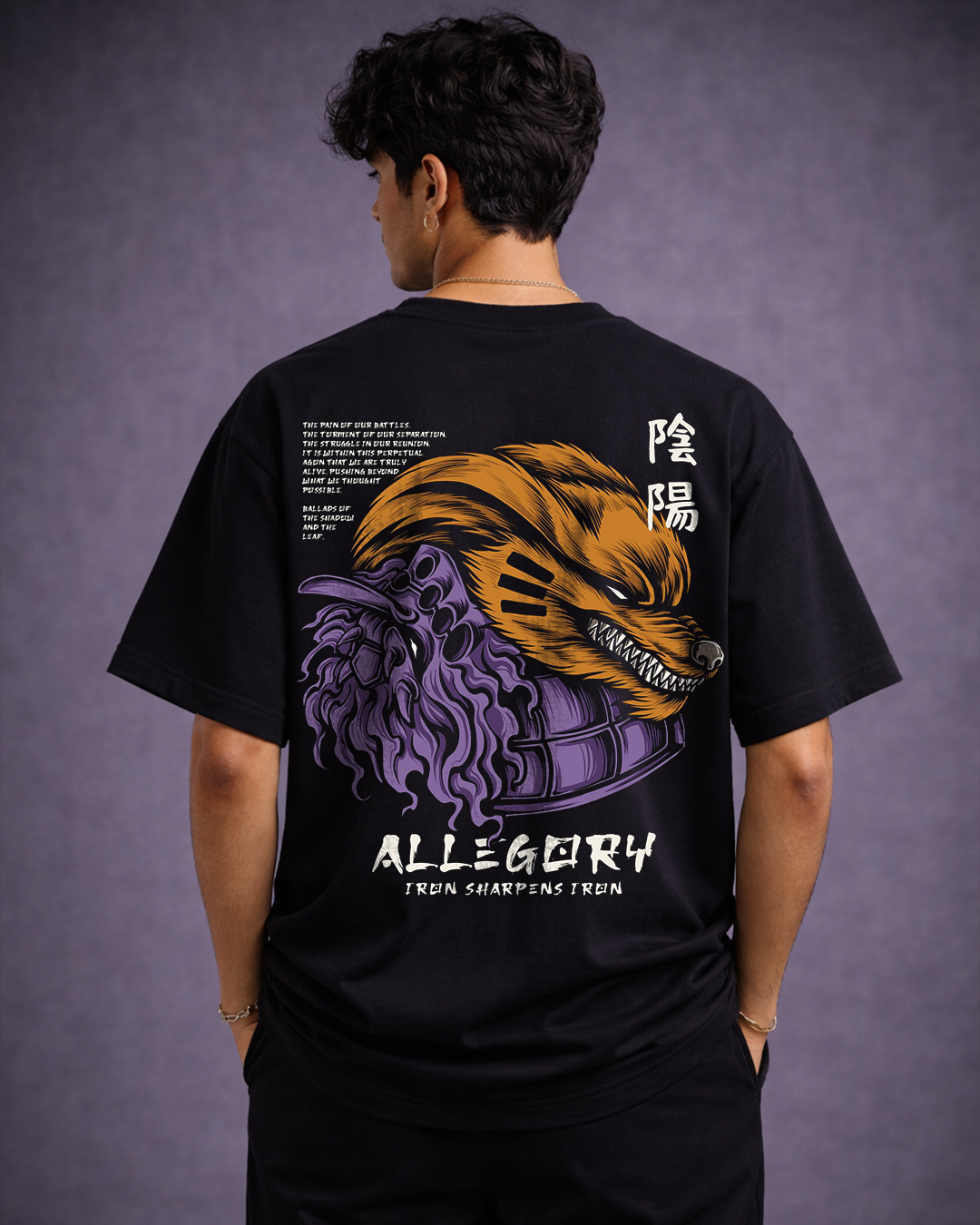 Allegory Beast Anime Graphic Oversized T-Shirt