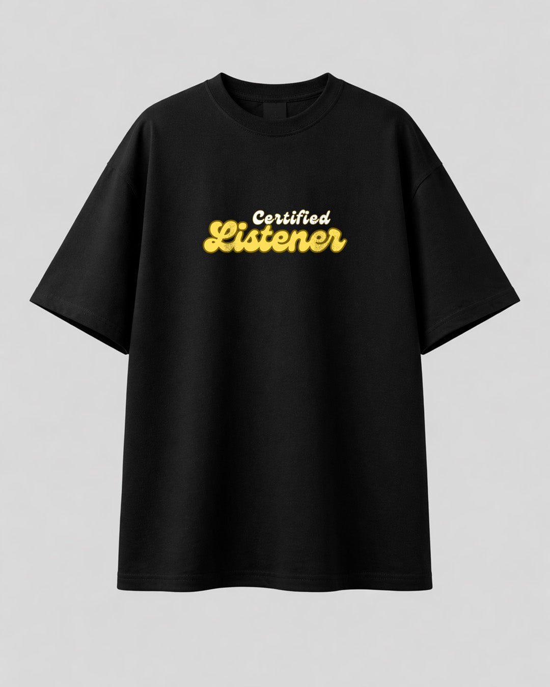 Certified Listener & Certified Yapper Matching Couple T-Shirt | Premium Cotton Couple Tee
