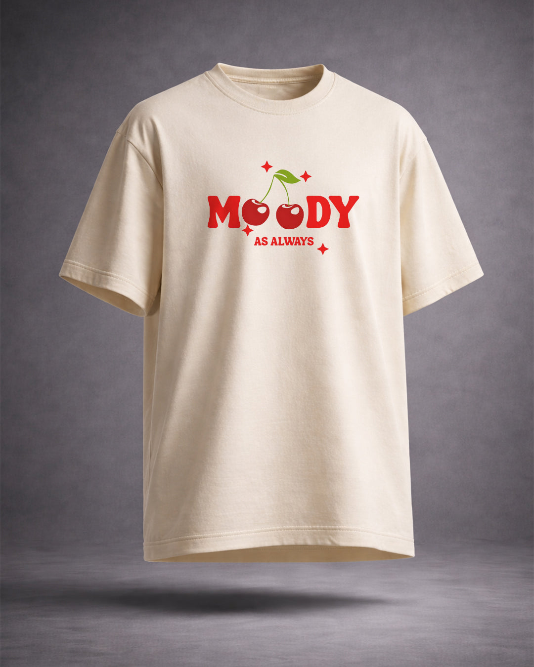 Moody As Always Oversized Cherry Tee – Coquette Streetwear Aesthetic
