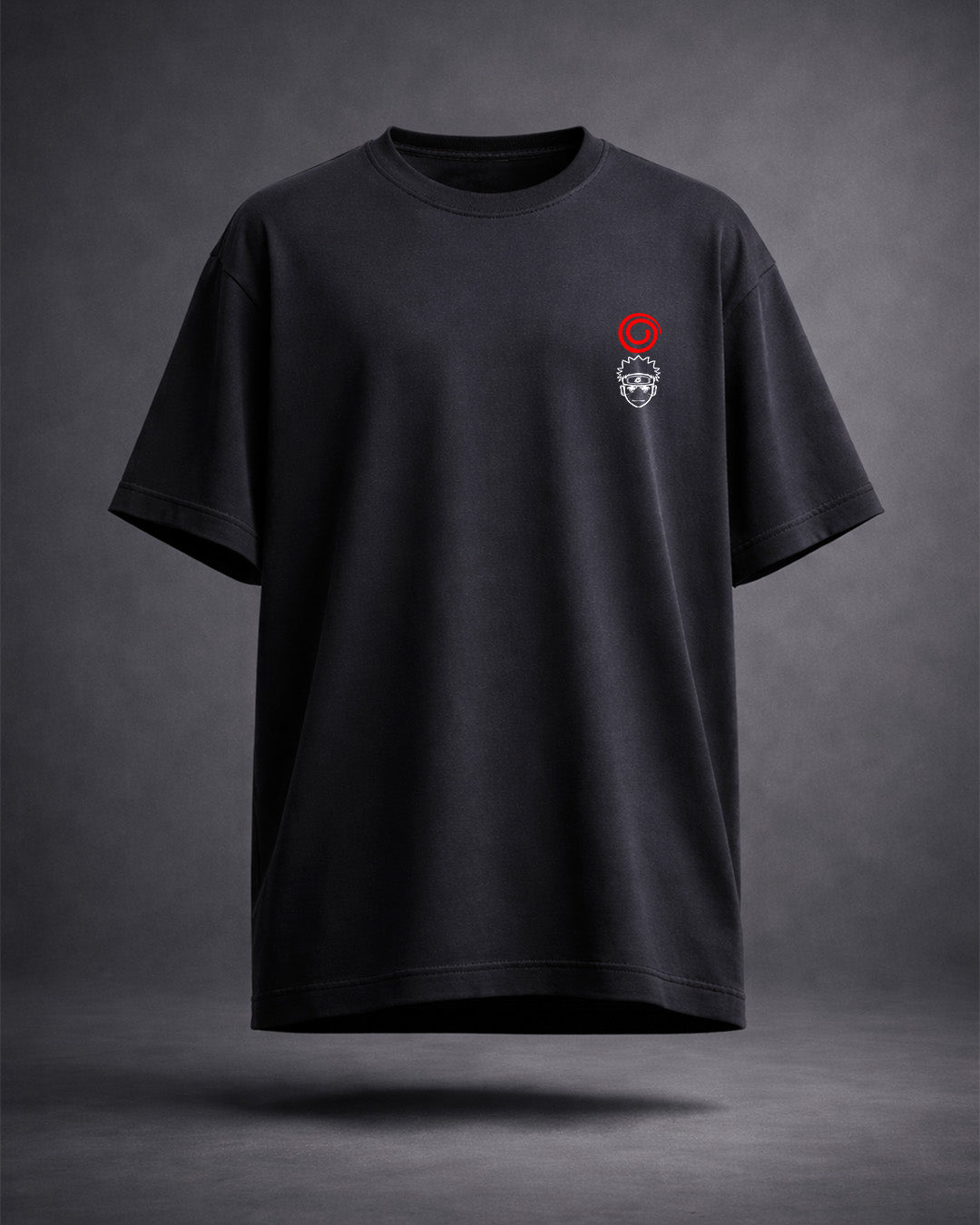 Naruto Uzumaki "Ninja Spirit" Regular Fit Cotton T-Shirt - Black