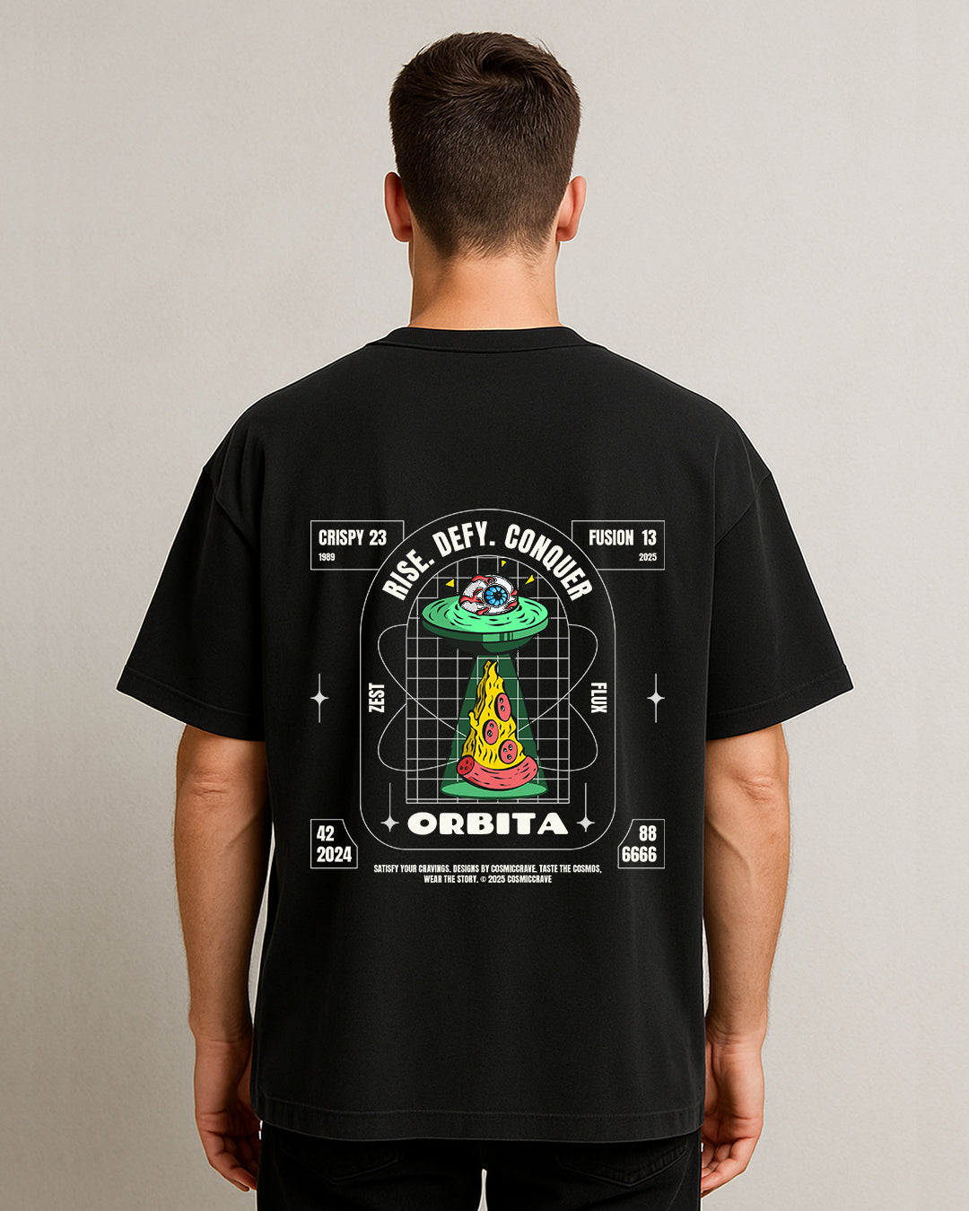 RISE. DEFY. CONQUER – ORBITA COSMIC EDITION OVERSIZED TEE