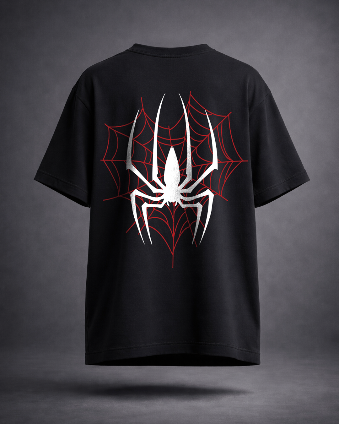 DVANS Spider Web Oversized T-Shirt – 240 GSM Heavyweight Cotton | Streetwear Fit