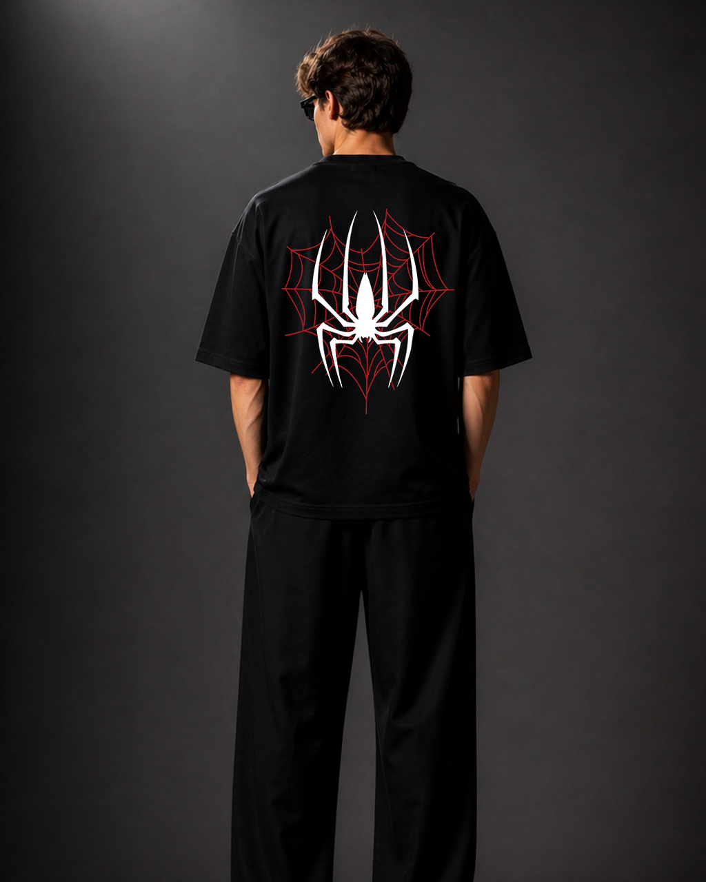 DVANS Spider Web Oversized T-Shirt – 240 GSM Heavyweight Cotton | Streetwear Fit