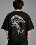 DVANS Eagle Fury Graphic Oversized T-Shirt | Black Streetwear Tee