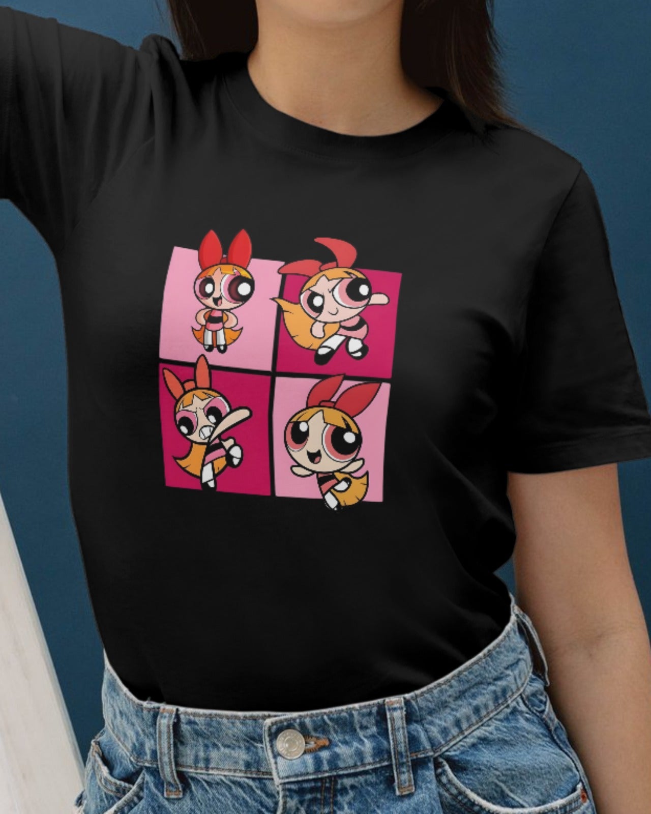 Powerpuff Girls Graphic Printed Cotton T-shirt