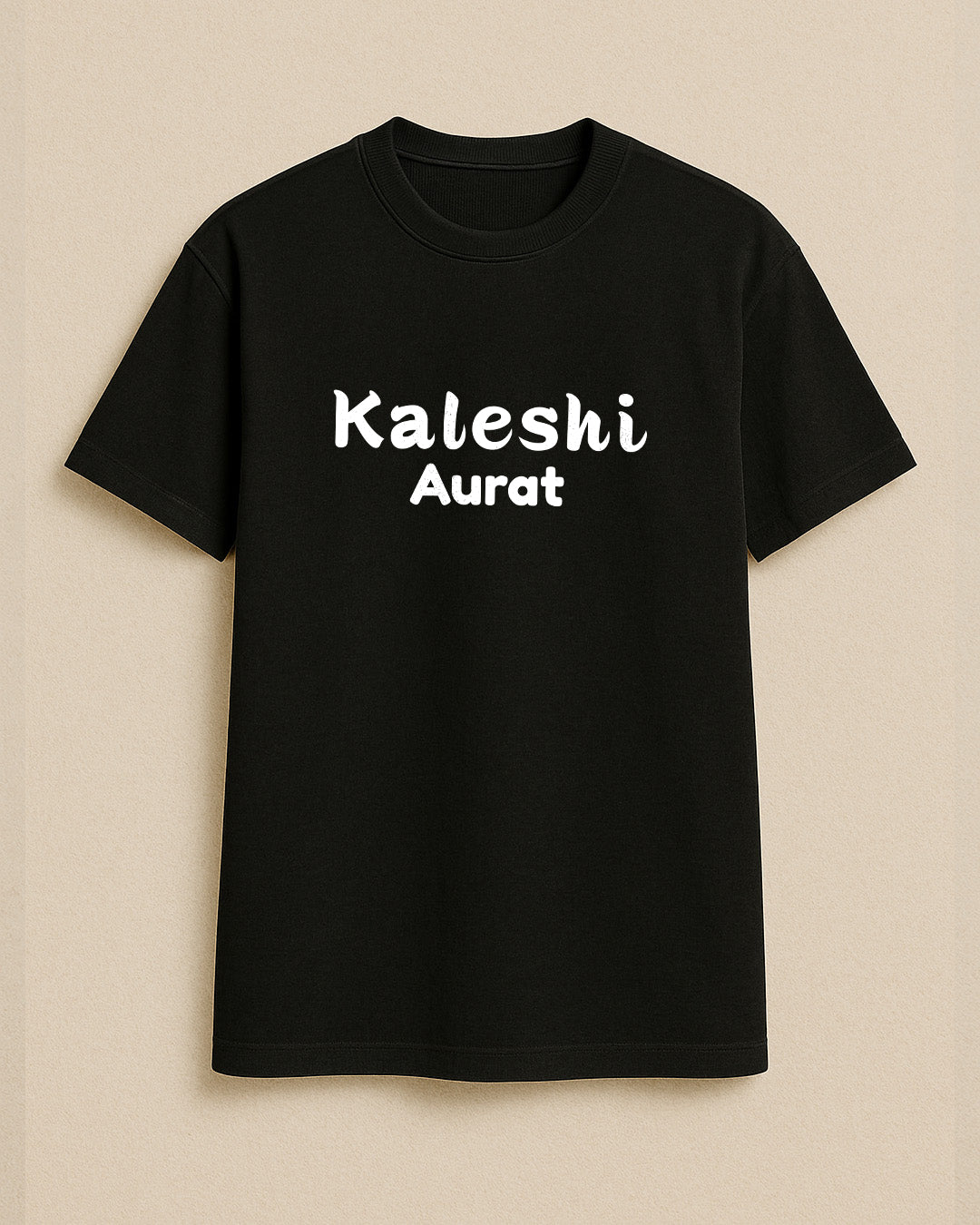 Couple T-Shirts – Calm Aadmi & Kaleshi Aurat Matching Set | 100% Cotton | Black | S–XXL