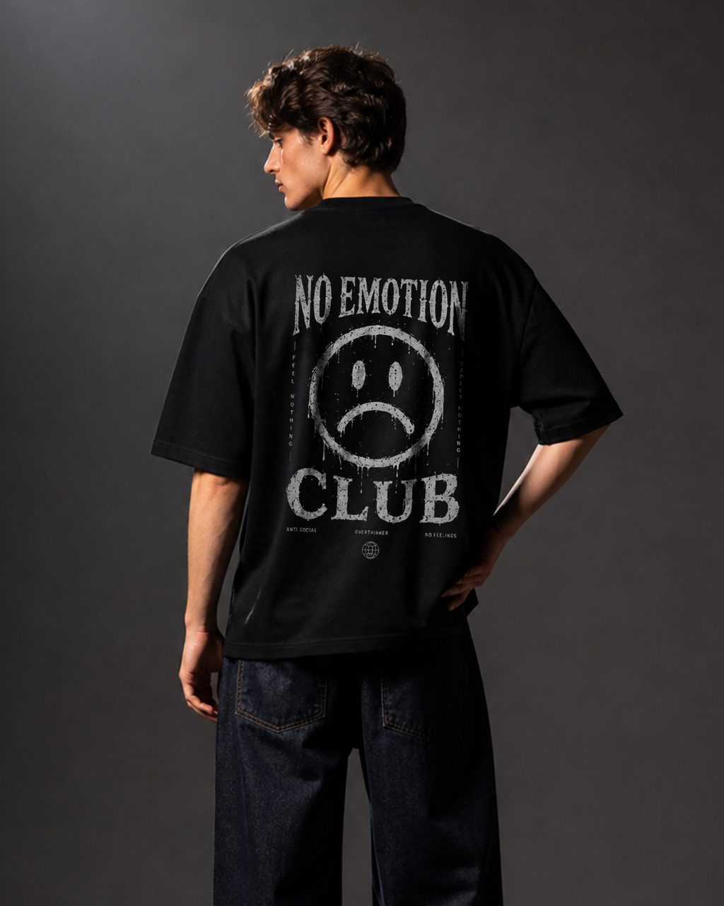 DVANS No Emotion Club Graphic T-Shirt – Regular Fit Cotton Tee